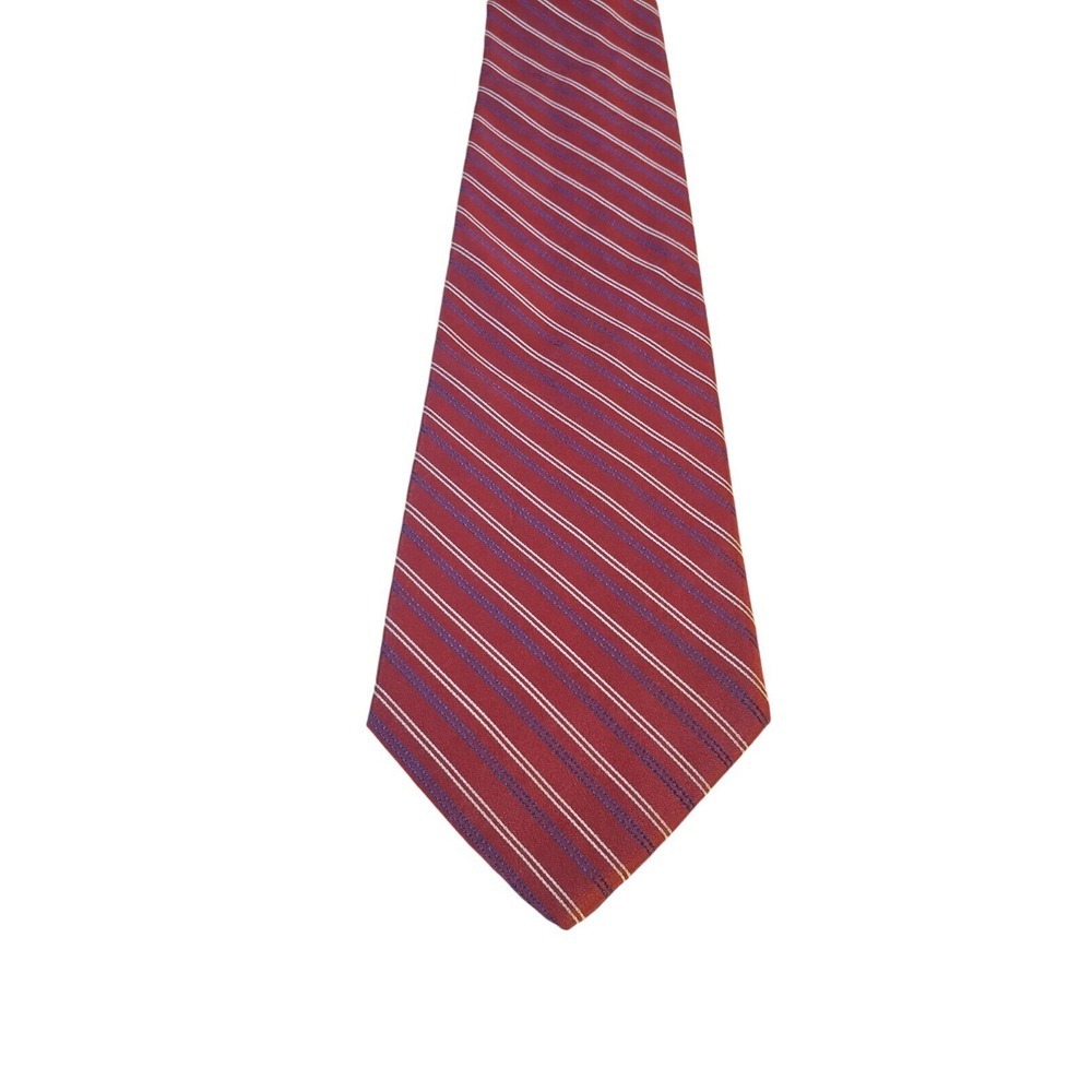 Brooks Brothers 346 Men's Red White Blue Striped Silk Necktie Handmade In‎ USA